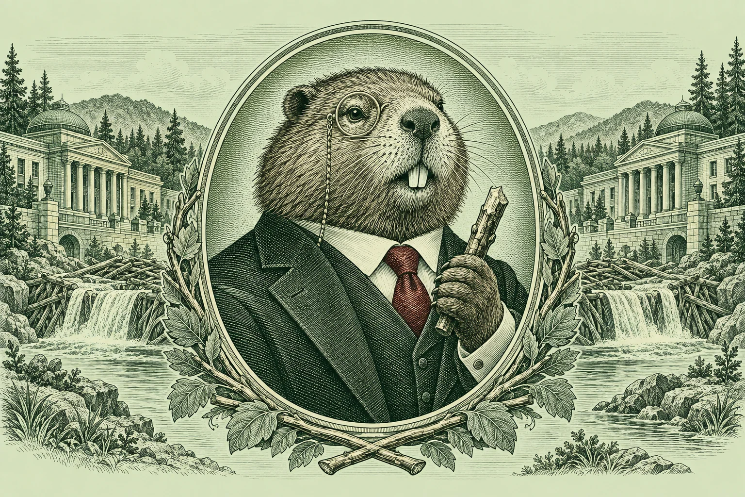 The beaver Chairman of the Federal Reserve of Sticks